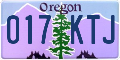 OR license plate 017KTJ