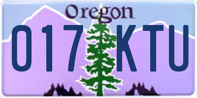 OR license plate 017KTU