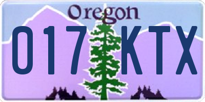 OR license plate 017KTX