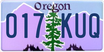 OR license plate 017KUQ