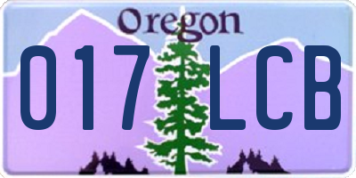 OR license plate 017LCB