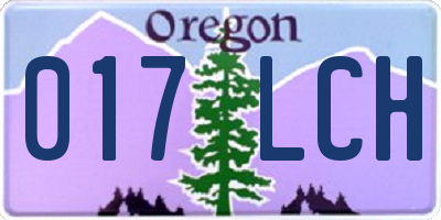 OR license plate 017LCH