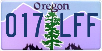 OR license plate 017LFF