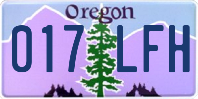 OR license plate 017LFH