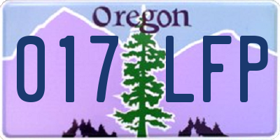 OR license plate 017LFP