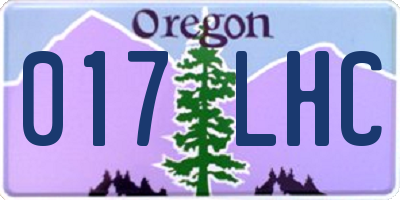 OR license plate 017LHC