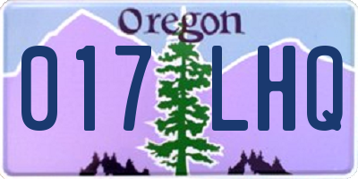 OR license plate 017LHQ