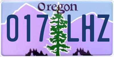 OR license plate 017LHZ