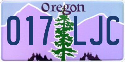 OR license plate 017LJC