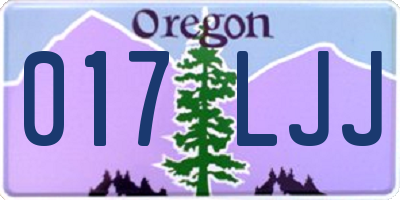 OR license plate 017LJJ