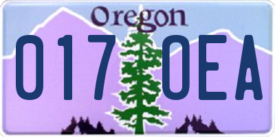 OR license plate 017OEA