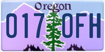 OR license plate 017OFH