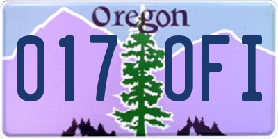 OR license plate 017OFI