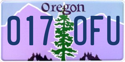 OR license plate 017OFU