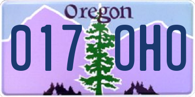 OR license plate 017OHO