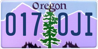 OR license plate 017OJI