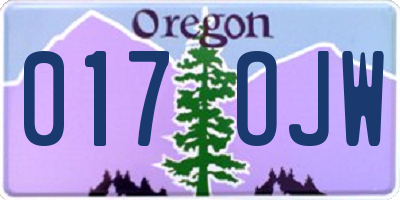 OR license plate 017OJW
