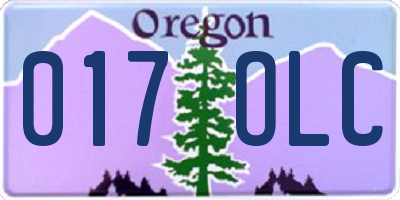 OR license plate 017OLC