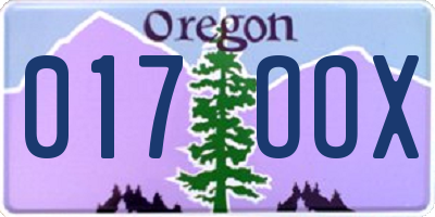 OR license plate 017OOX