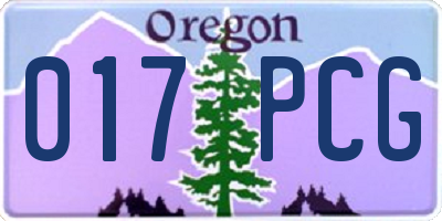 OR license plate 017PCG