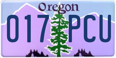 OR license plate 017PCU