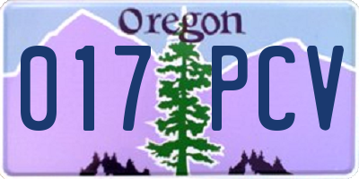 OR license plate 017PCV