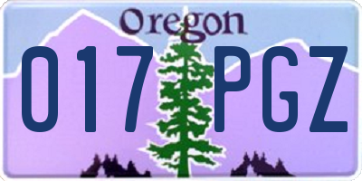 OR license plate 017PGZ