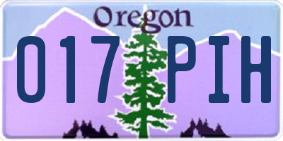 OR license plate 017PIH