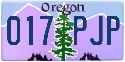 OR license plate 017PJP
