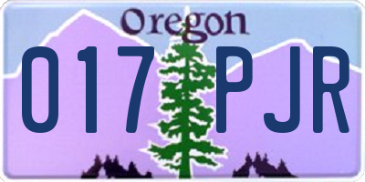 OR license plate 017PJR