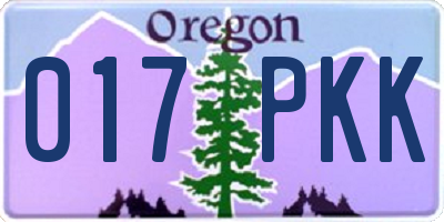 OR license plate 017PKK