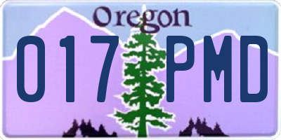 OR license plate 017PMD