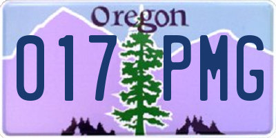 OR license plate 017PMG
