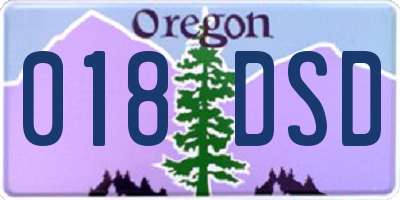 OR license plate 018DSD