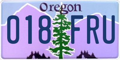 OR license plate 018FRU