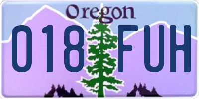 OR license plate 018FUH