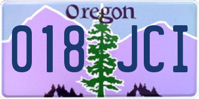 OR license plate 018JCI