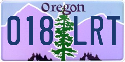 OR license plate 018LRT