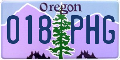OR license plate 018PHG