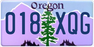 OR license plate 018XQG