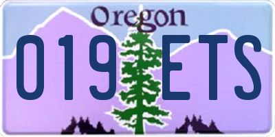 OR license plate 019ETS