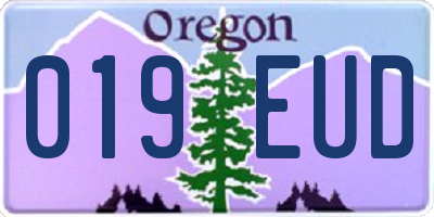 OR license plate 019EUD
