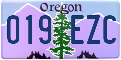 OR license plate 019EZC