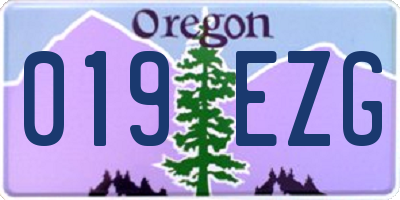 OR license plate 019EZG