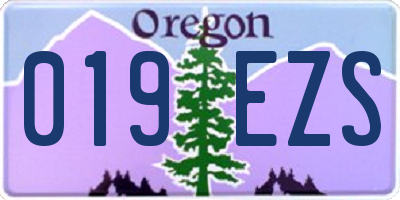 OR license plate 019EZS