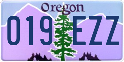 OR license plate 019EZZ