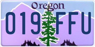 OR license plate 019FFU