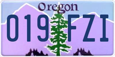 OR license plate 019FZI