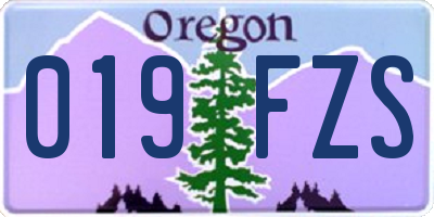OR license plate 019FZS