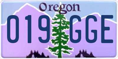 OR license plate 019GGE